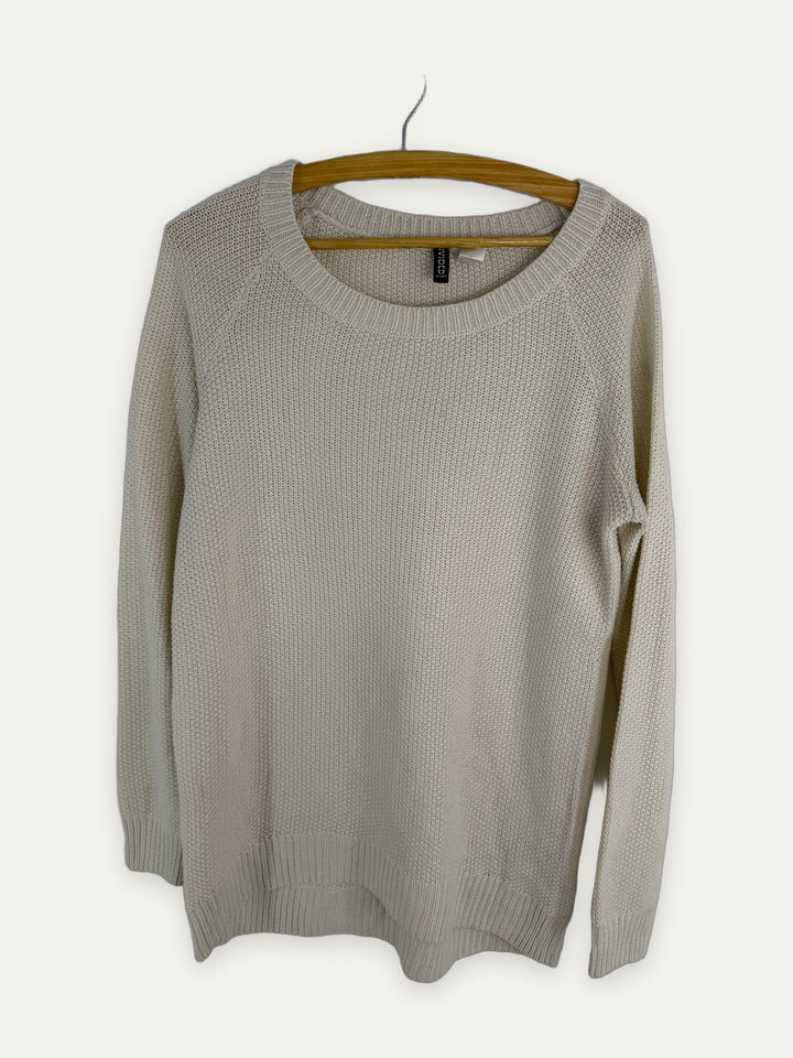 H&M Divided cream knit sweater #665