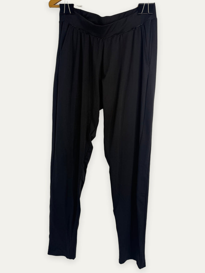 Black jersey joggers front