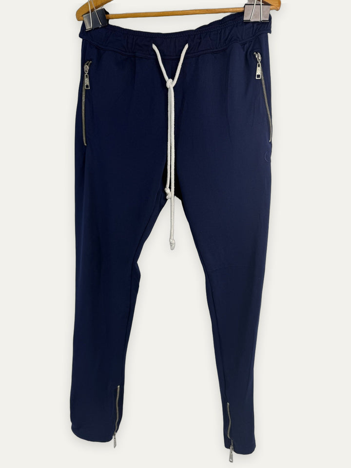 Criminal Damage navy track pants front
