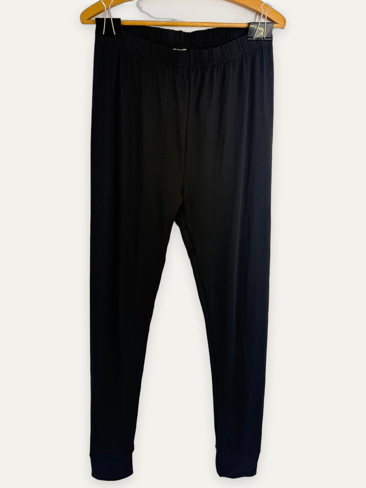 Black jersey joggers front