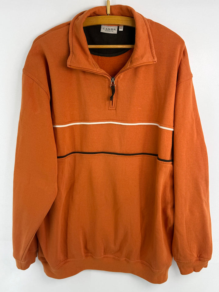 Canda Piped Half-Zip Sweatshirt — XXL | #833