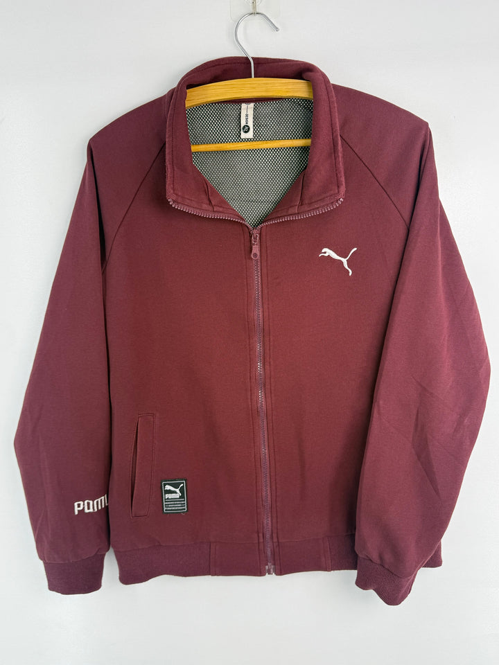 Burgundy Zip-Up Sweat Jacket — XL | #834