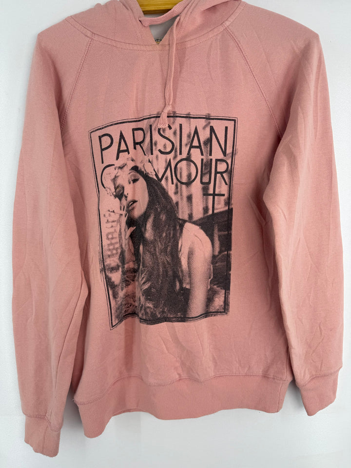 Cotton On pink Parisian Glamour graphic hoodie front